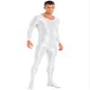 Freebily Men's One Piece Sports Yoga Full Bodysuits Workout Tights Hot Pants High Elastic Jumpsuits White Medium view 4