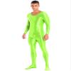 Freebily Men's One Piece Sports Yoga Full Bodysuits Workout Tights Hot Pants High Elastic Jumpsuits Fluorescent Green Medium view 3