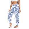 Yasala Blue Flower Women Harem Pants Baggy Yoga Pants Hippie Palazzo Pants Casual Athletic Workout Sweatpants view 4