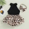 Infant Baby Girls' Clothes Sets Solid Color Button Top Rolled Hem Shorts Playwear Summer Outfit view 4