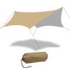 Camping tarps Waterproof Light Weight 4.5 x 4.5 m Hammock Rain Fly, Sunscreen Awning Canopy with Silver Coating, UV Protection PU 3000mm Waterproof Sun Shade Sail for Outdoors Backpacking Patio view 1