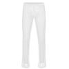 KKmeter Mens Mesh Sheer See Through Long Pants Loose Fishnet Pants Club Party Underwear (White, Large) view 1