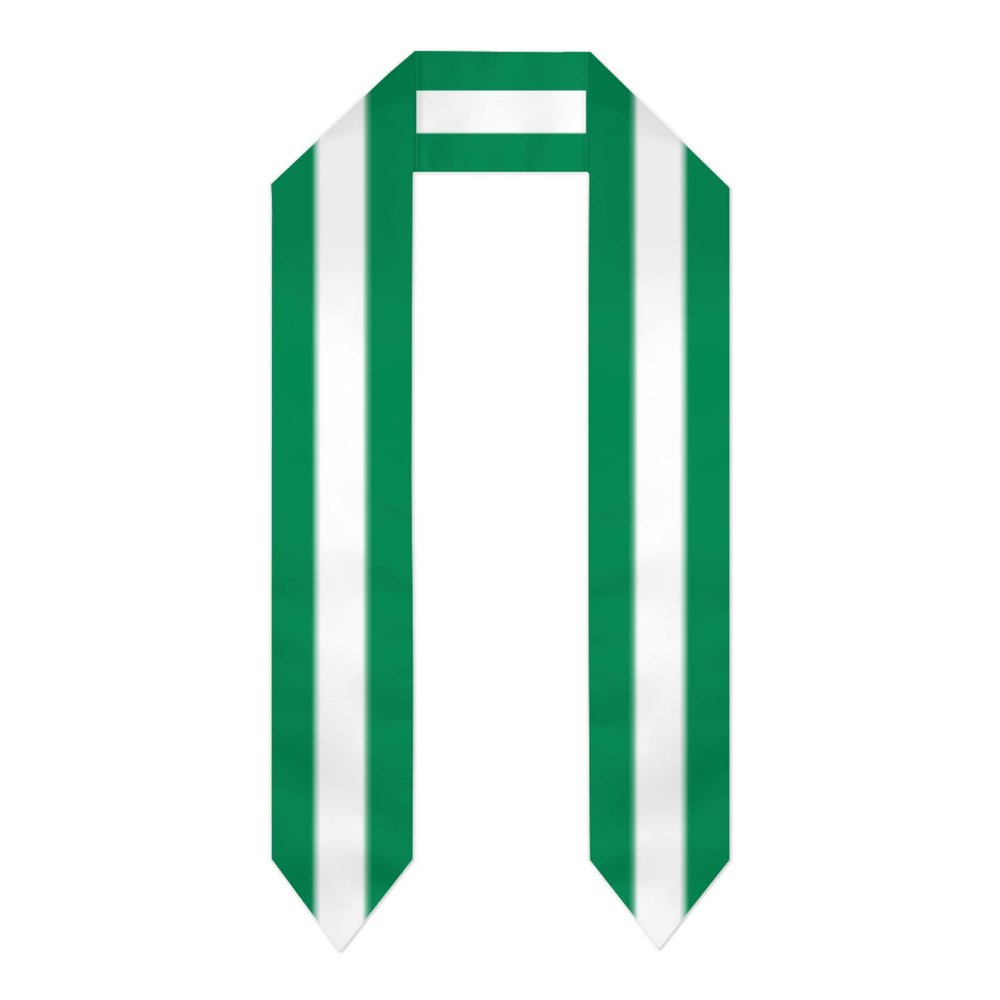 DABOYOZHZH Nigeria Flag Graduation Shawl Sash Stole Wraps Scraf For International Study Pride Women Men