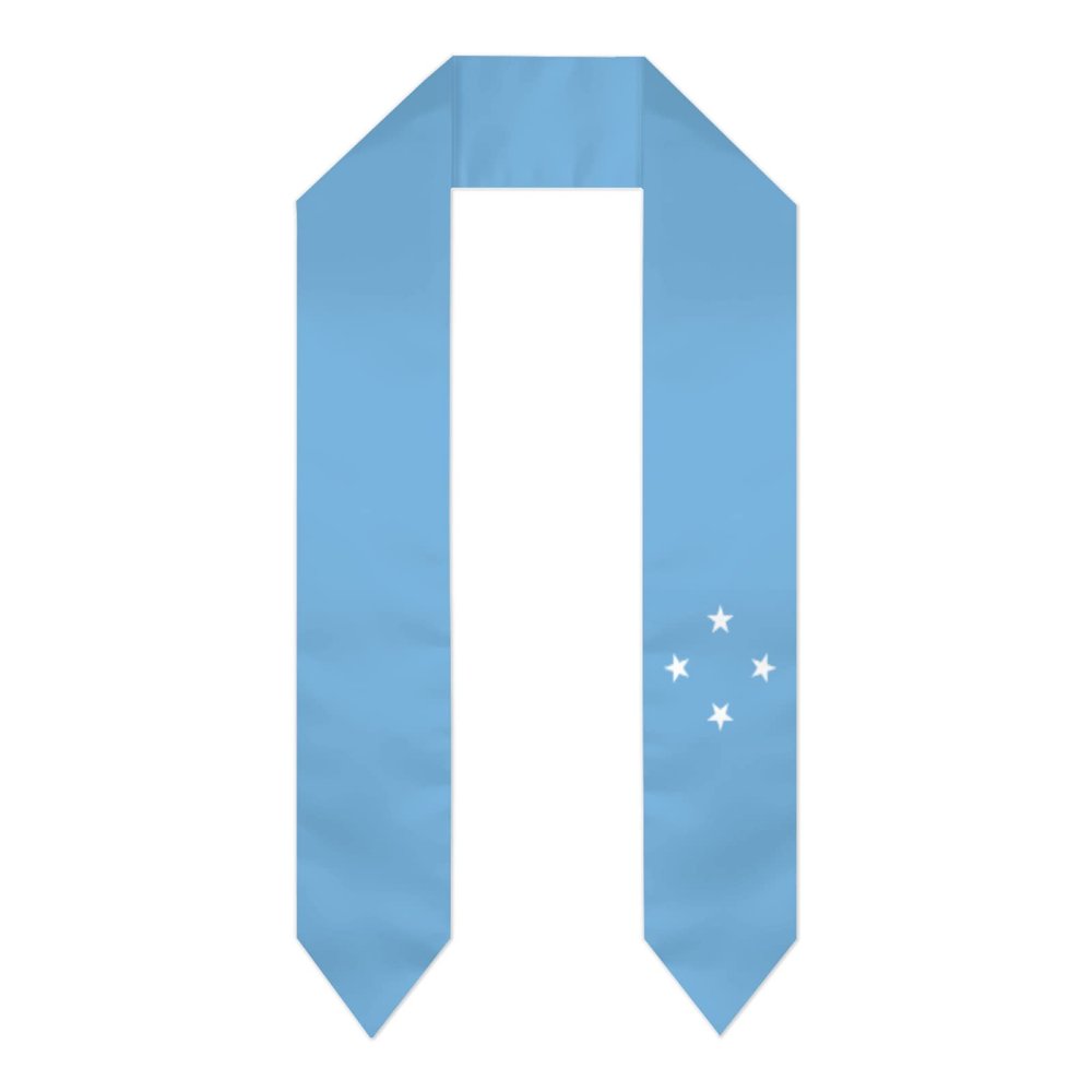 DABOYOZHZH Federated States of Micronesia Flag Graduation Shawl Sash Stole Wraps Scraf For International Study Pride Women Men