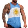 Argentina Flag Mens Tank Tops Summer Sleeveless T-Shirt Casual Funny Gym Workout Tank Top XL view 1