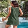 Blooming Jelly Womens Casual Sun Summer Dresses Sexy Swimsuit Cover Up V Neck Sleeveless Dress (Large, Army Green) view 2