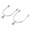 2Pcs Horse Spurs, Stainless Steel Spurs English sty1e Roping Spurs with Rotatable Copper Rowel, Riding Horse Accessory view 1
