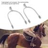 2Pcs Horse Spurs, Stainless Steel Spurs English sty1e Roping Spurs with Rotatable Copper Rowel, Riding Horse Accessory view 3