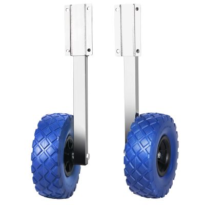 CHEINAUTO 300LBS Boat Launching Wheels Stainless Steel Transom Launching Wheel Dolly with 10" Wheel Set for Inflatable Boat & Aluminum Boat