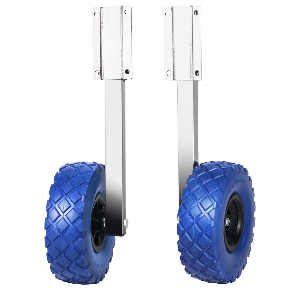 CHEINAUTO 300LBS Boat Launching Wheels Stainless Steel Transom Launching Wheel Dolly with 10" Wheel Set for Inflatable Boat & Aluminum Boat