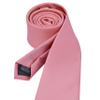 Branduce 2.4" Dusty Rose Tie Mens Skinny Tie for Wedding 6cm Solid Pure Color Thin Slim Woven Necktie (TA04-41) view 3
