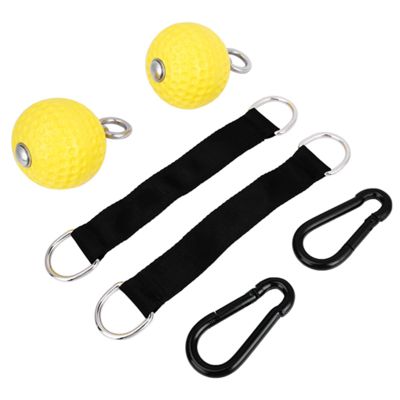 Climbing Pull Up Power Ball Set, Yellow Arm Strength Training Hanging Ball, Gym Exercise Home Fitness Chin Up Equipment