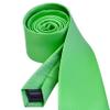 Branduce 2.4" Lime Green Tie Mens Skinny Tie for Wedding 6cm Solid Pure Color Thin Slim Woven Necktie (TA04-35) view 3