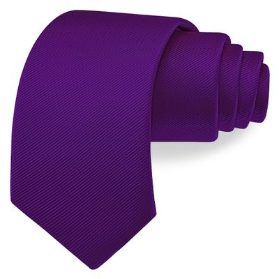 Branduce Mens Tie Solid Pure Color 2.4" Plain Slim Necktie 6cm Skinny Dark Purple Tie for Men (TA04-06)