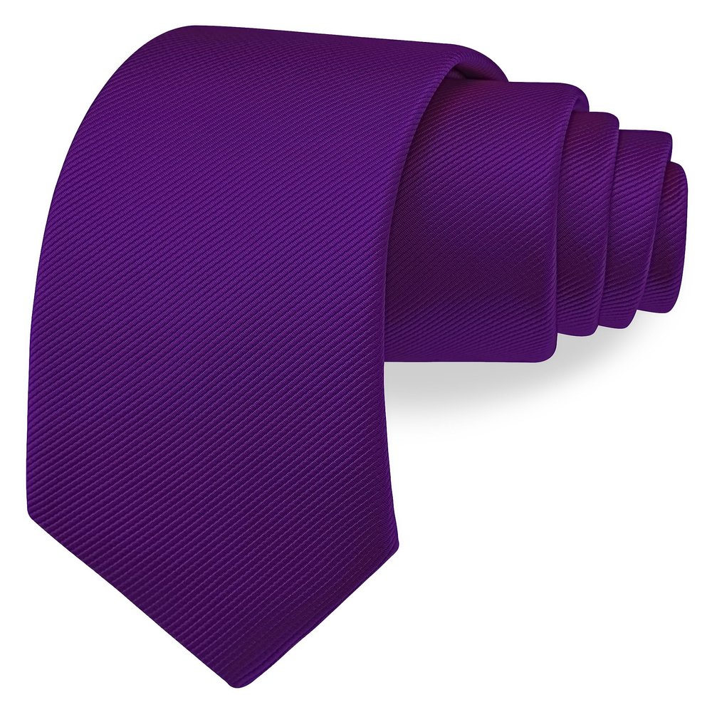 Branduce Mens Tie Solid Pure Color 2.4" Plain Slim Necktie 6cm Skinny Dark Purple Tie for Men (TA04-06)