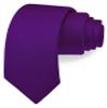 Branduce Mens Tie Solid Pure Color 2.4" Plain Slim Necktie 6cm Skinny Dark Purple Tie for Men (TA04-06) view 1