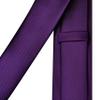 Branduce Mens Tie Solid Pure Color 2.4" Plain Slim Necktie 6cm Skinny Dark Purple Tie for Men (TA04-06) view 4
