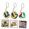 Veemoon 3pcs Volleyball Keychain Kids Keychains for Backpacks Backpack Accessories Bag Supply Student Leather Alloy view 2
