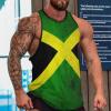 Jamaican Flag Mens Tank Tops Summer Sleeveless T-Shirt Casual Funny Gym Workout Tank Top 2XL view 2