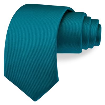 Branduce 2.4" Teal Blue Tie Mens Skinny Tie for Wedding 6cm Solid Pure Color Thin Slim Woven Necktie (TA04-39)