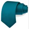 Branduce 2.4" Teal Blue Tie Mens Skinny Tie for Wedding 6cm Solid Pure Color Thin Slim Woven Necktie (TA04-39) view 1