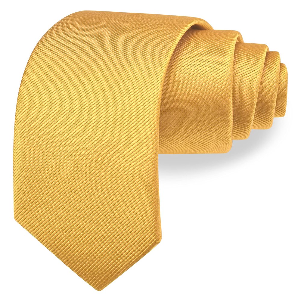 Branduce 2.4" Yellow Tie Skinny Tie for Men 6cm Solid Bright Yellow Thin Slim Necktie (TA04-19)