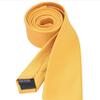 Branduce 2.4" Yellow Tie Skinny Tie for Men 6cm Solid Bright Yellow Thin Slim Necktie (TA04-19) view 3