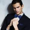 Medsuo Adjustable Bowtie, Men BowtiePre-Tied Bow Tie for Parties (Navy Blue) view 4
