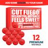 Cut Golf - Soft Feel Peak Distance Golf Balls - One Dozen Decreased Ball Spin - Improved Accuracy, Green Side Control, Distance, Ball Flight, Visibility - Matte - Fuego Red Golf Balls view 1