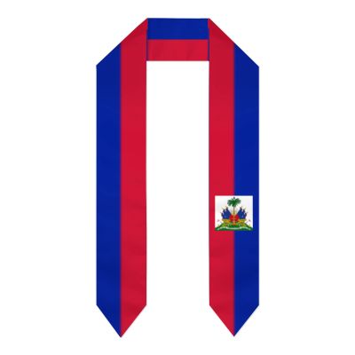 DABOYOZHZH Haiti Haitian Flag Graduation Shawl Sash Stole Wraps Scraf For International Study Pride Women Men