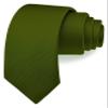 Branduce 2.4" Olive Green Tie Mens Skinny Tie for Wedding 6cm Solid Plain Color Thin Slim Necktie (TA04-29) view 1