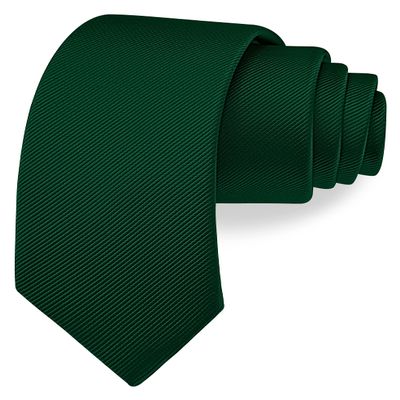 Branduce 2.4" Dark Green Tie for Wedding Skinny Tie for Men 6cm Solid Hunter Green Slim Necktie (TA04-08)
