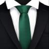 Branduce 2.4" Dark Green Tie for Wedding Skinny Tie for Men 6cm Solid Hunter Green Slim Necktie (TA04-08) view 2