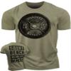 Gymish Lifestyle Squat Bench Deadlift Repeat Workout Shirts for Men Weight Plate Gym T-Shirt (XXL, Military Green) view 1