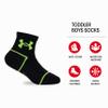 Under Armour Baby Boys Multi Pack Basic Essential Quarter Sock, Black, 2T-4T view 2