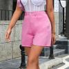 FUMOOD Womens Casual Jeans Shorts for Summer Mid Waist Baggy Bermuda Shorts Trendy Cut Off Hot Denim Shorts with Pockets view 3