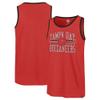 47 Men's Red Tampa Bay Buccaneers Winger Franklin Tank Top view 1