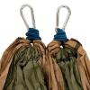 Tucker Day Trip Portable Compact Durable Lightweight 10T Parachute Nylon Outdoor Camping Hammock with Steel Carabiners, Tree-Safe Straps & Built-in Drawstring Pouch, Ovile Green/Tan view 3