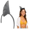 Nicky Bigs Novelties Hammerhead Great White Shark Fin Headband Funny Costume Hat for Adults, Ocean Funny Party Accessory Crazy Dress-Up Fish Outfit Halloween Cosplay Animal Theme Marine Look view 1