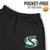 LOGOVISION Sacramento State University School Logo Mens Jogger Sweatpants, Black, Medium view 3