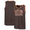 47 Men's Brown Cleveland Browns Winger Franklin Tank Top view 1