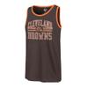 47 Men's Brown Cleveland Browns Winger Franklin Tank Top view 2