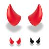 Helmet Flair Softeez Red Devil Horns for Helmet | Made in USA | Foam Accessory for Bike, Ski, Snowboard & Airsoft Helmet | Peel & Stick | Pair (Red) view 1