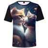 3D Tiger Tshirt Cat Tshirt Face Animal Print T-Shirt Short Sleeve Round Neck Casual Tee for Women Men view 1
