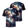 3D Tiger Tshirt Cat Tshirt Face Animal Print T-Shirt Short Sleeve Round Neck Casual Tee for Women Men view 3