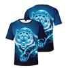 3D Tiger Tshirt Cat Tshirt Face Animal Print T-Shirt Short Sleeve Round Neck Casual Tee for Women Men view 3