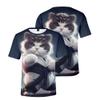 3D Tiger Tshirt Cat Tshirt Face Animal Print T-Shirt Short Sleeve Round Neck Casual Tee for Women Men view 3