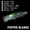 HUFFA 10PCS / LOT Unpainted Popper Topwater Bait 7CM 7.9G Holographic Inside Wobbler Large Mouth Fishing Lure Blanks Bodies view 3