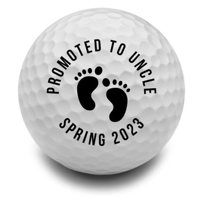 Promoted to Uncle, Grandpa, Papa Golf Ball Personalized, Pregnancy Reveal Gift, Uncle to Be Gift, Pregnancy Announcement, Custom Golf Balls (1 GOLF BALL)