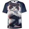 3D Tiger Tshirt Cat Tshirt Face Animal Print T-Shirt Short Sleeve Round Neck Casual Tee for Women Men view 1